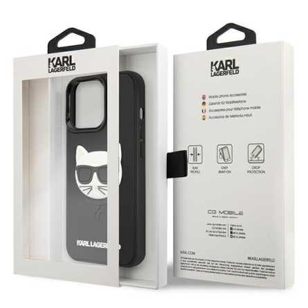 Karl Lagerfeld 3D Rubber Choupette Maskica za iPhone 13 Pro – Crna 190600