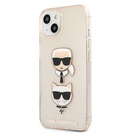 Karl Lagerfeld Glitter Karl&Choupette maskica za iPhone 13 Mini – Zlatna 190541
