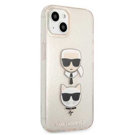 Karl Lagerfeld Glitter Karl&Choupette maskica za iPhone 13 Mini – Zlatna 190543