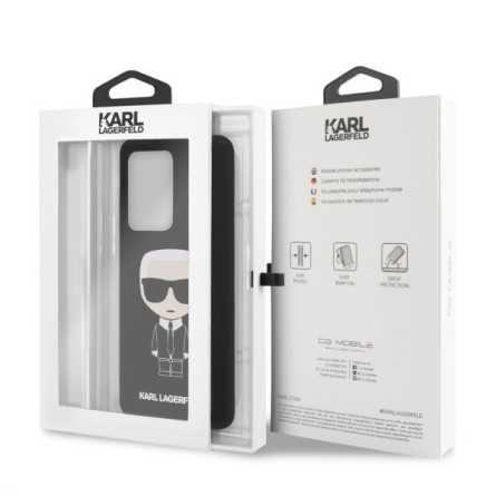 Karl Lagerfeld Silicone Iconic maskica za Galaxy S21 Ultra – Crna 135761