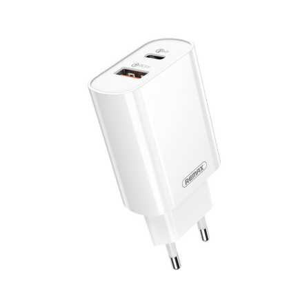 Remax dual Fast Charging Adapter USB / Type C - 18W 149862