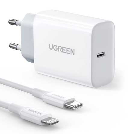 Ugreen zidni punjač 20W Type C  - kabel Type C na Lightning 190376
