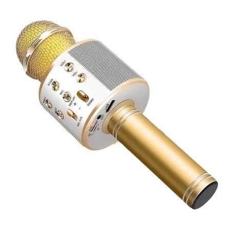 Karaoke Bluetooth Mikrofon sa Zvučnikom - Zlatni 132337
