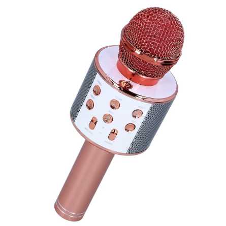 Karaoke Bluetooth Mikrofon sa Zvučnikom - Rose gold 197007