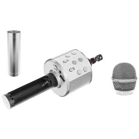 Karaoke Bluetooth Mikrofon sa Zvučnikom - Srebrni 131346