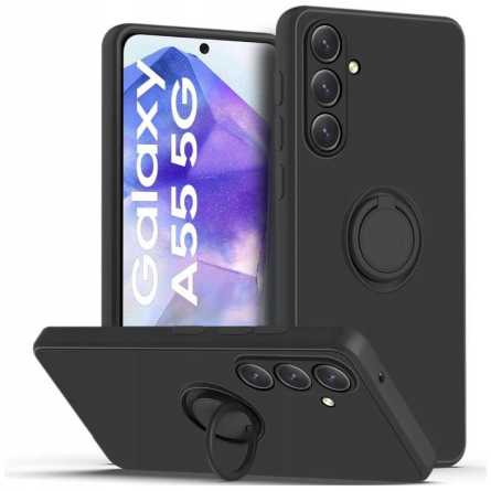 Silicone Ring Maskica za Samsung Galaxy A55 - Crna 257120