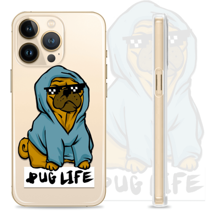 Silikonska Maskica za mobitel - "Pug life" Mops - F18 239413