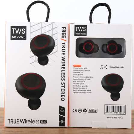 TWS AKZ-W8 Bluetooth slušalice - crne 194032