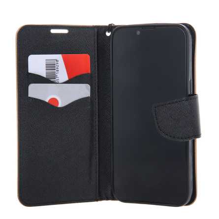 Fancy Wallet Maskica za Galaxy A54 - Crno-Zlatna 266052