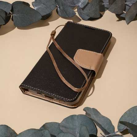 Fancy Wallet Maskica za Galaxy A54 - Crno-Zlatna 266055