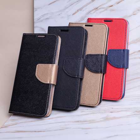 Fancy Wallet Maskica za Galaxy A54 - Crno-Zlatna 266057