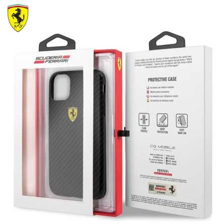 Ferrari Originalna Carbon Maskica za iPhone 11 Pro – Crna 99562