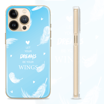 Silikonska maskica za mobitel - Dreams & Wings - FG22 240392