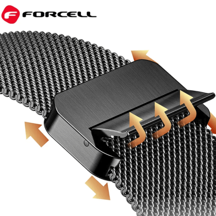Forcell magnetni čelični remen za Apple Watch 42 / 44 / 49 mm – rozi 267233