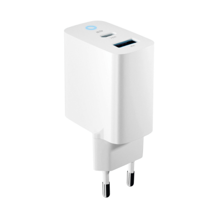 Forever zidni strujni adapter GaN PD QC - 1x USB - 1x Type C utor (45W) - bijeli 257231