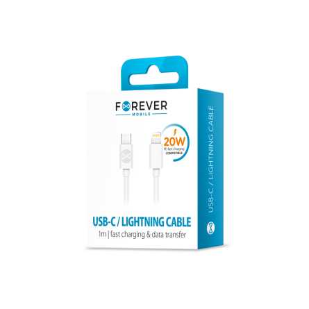 Forever kabel Type C na Lightning - 20W - 100cm 245878