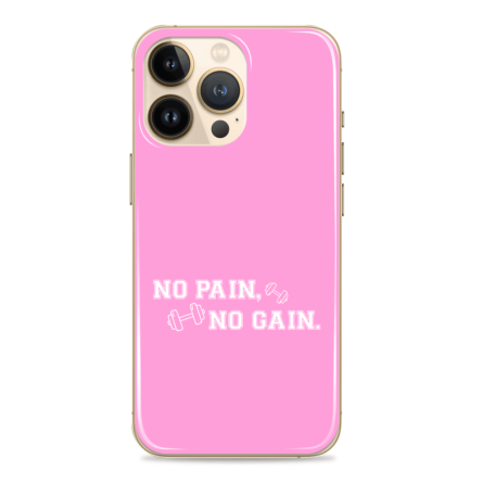Silikonska maskica za mobitel - No pain, no gain - Pink - Gym - 30 242966