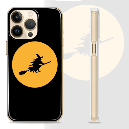 Silikonska maskica za mobitel - Witch on the broom - Halloween-56 238786