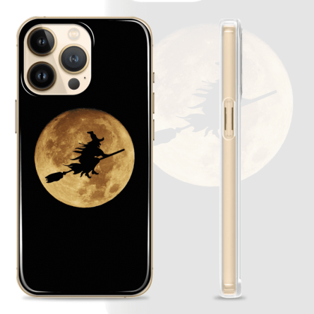 Silikonska maskica za mobitel - Witch on the broom 2 - Halloween-57 238788