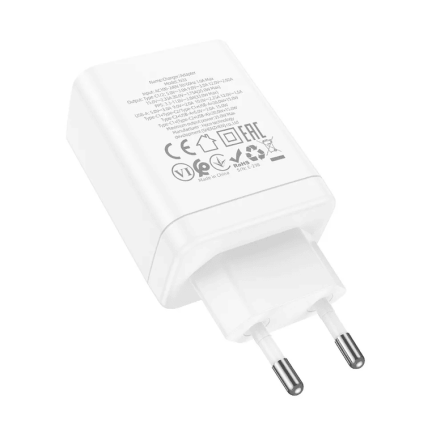 HOCO zidni strujni adapter PD QC - 1x USB - 2x Type C utor 3A (35W) - bijeli 247186