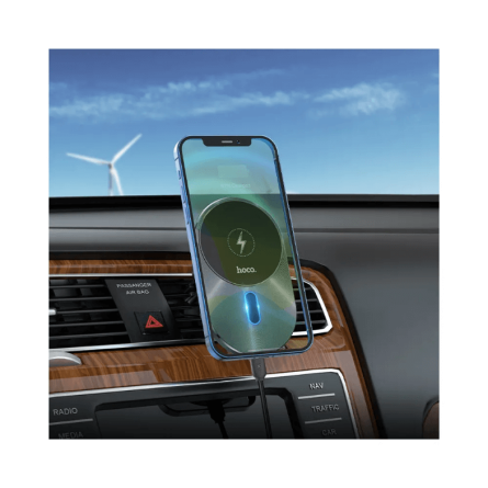 Hoco Bežični autopunjač - Držač mobitela za ventilaciju - 15W 260778