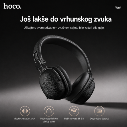 Hoco Bluetooth slušalice W64 - Crne 267117