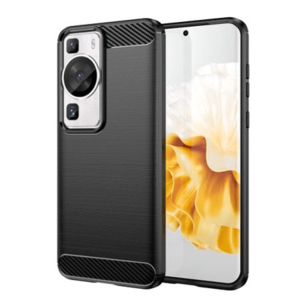 Silikonska Carbon Maskica za Huawei P60 / P60 Pro - Crna 231352