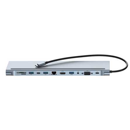 XO adapter USB HUB 12u1 - Sivi 229480