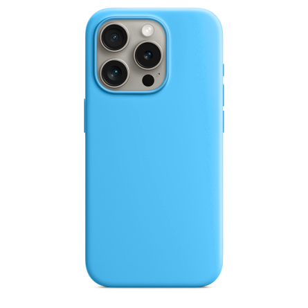 Silikonska Maskica za iPhone 15 Pro - Svijetlo plava 235247