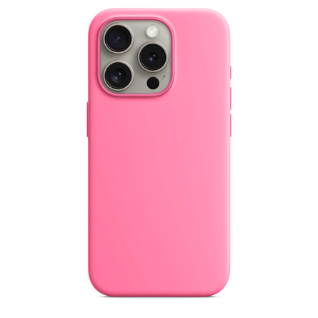 Silikonska Maskica za iPhone 15 Pro Max - Svijetlo roza 235245