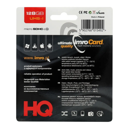 128GB – IMRO MicroSDXC Kartica s Adapterom 262507