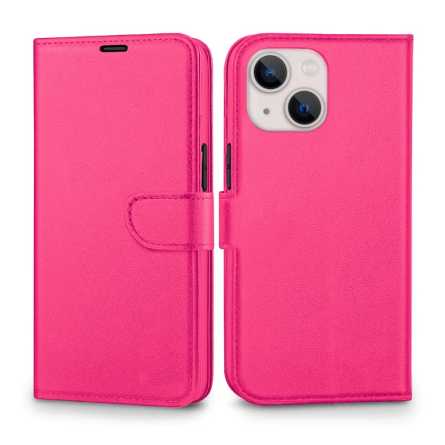 Preklopna maskica za iPhone 13 - Tamno roza 221686