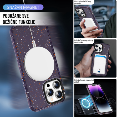 MagSafe Glitter Silikonska Maskica za iPhone 16 Pro u više boja 254425