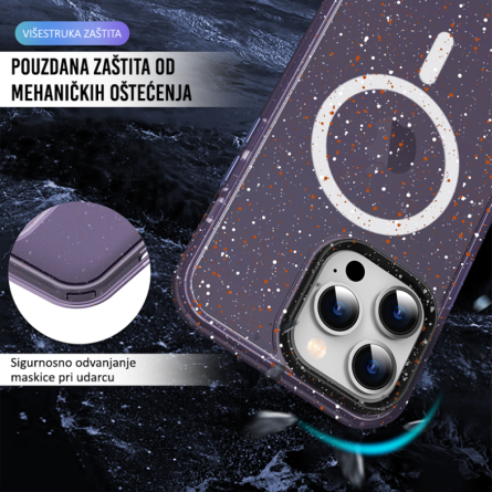 MagSafe Glitter Silikonska Maskica za iPhone 16 Pro u više boja 254426