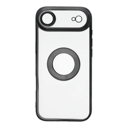 Kromirana prozirna maskica za iPhone 17 Air - Crna 254472