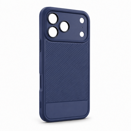 Silikonska Carbon II Maskica za iPhone 17 Pro - Tamno Plava 266942