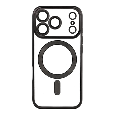 MagSafe Prozirna Silikonska maskica sa crnim rubovima za iPhone 17 Pro 253873