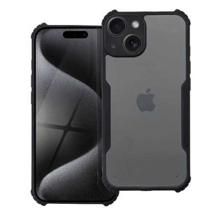 Defender prozirna maskica s crnim rubom za iPhone 15 252673