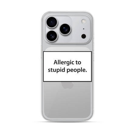 Silikonska Maskica za iPhone 17 Pro Max - Allergic to Stupid People 255244