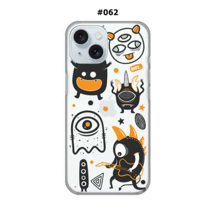 Maskica za iPhone 15 - Doodle Yellow 219429