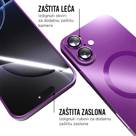Magsafe Metallic silikonska maskica za iPhone 16 - Više boja 249990