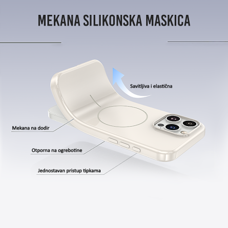 MagSafe Glossy Silikonska Maskica za iPhone 16 Pro Max u više boja 253819