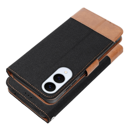 Jeans preklopna maskica za Samsung Galaxy S25 Edge - Crna 259282