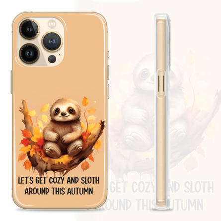 Silikonska Maskica za mobitel - "Let's get cozy and sloth this autumn" - Jesen-77 240098