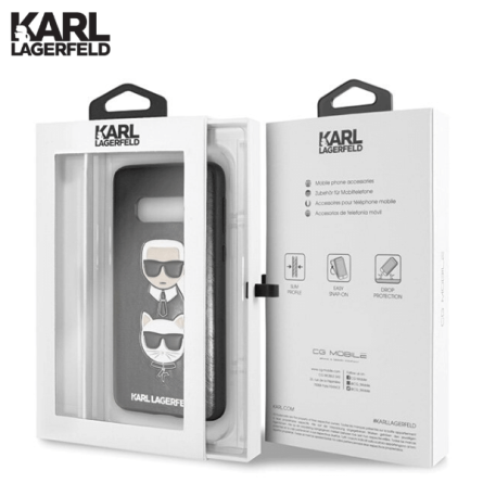 Kožna Karl Lagerfeld Maskica za Galaxy S10 Plus – Crna 43973