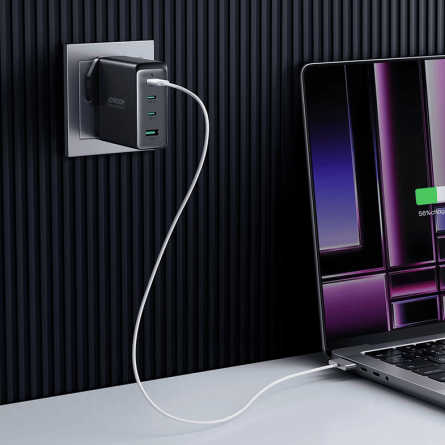 Joyroom GaN zidni punjač (140W) - 3x Type C i 1x USB + kabel Type C na Type C 1.2m (240W) - crni 243063