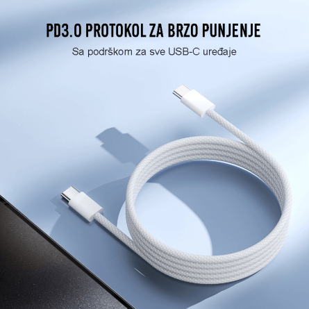 Joyroom Type-C na Type-C kabel - 60W - 100cm 252774