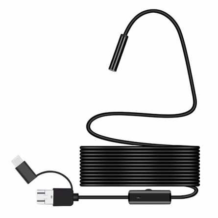 3 u 1 Vodootporni USB 5m Kabel sa Mini Kamerom  – Crni 99613