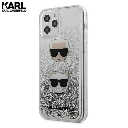 Karl Lagerfeld Glitter Karl&Choupette maskica za iPhone 12 Pro Max – Srebrna 108853
