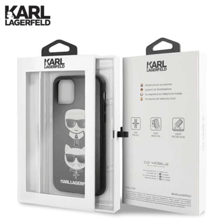 Kožna Karl Lagerfeld Maskica za iPhone 11 Pro Max – Crna 43858